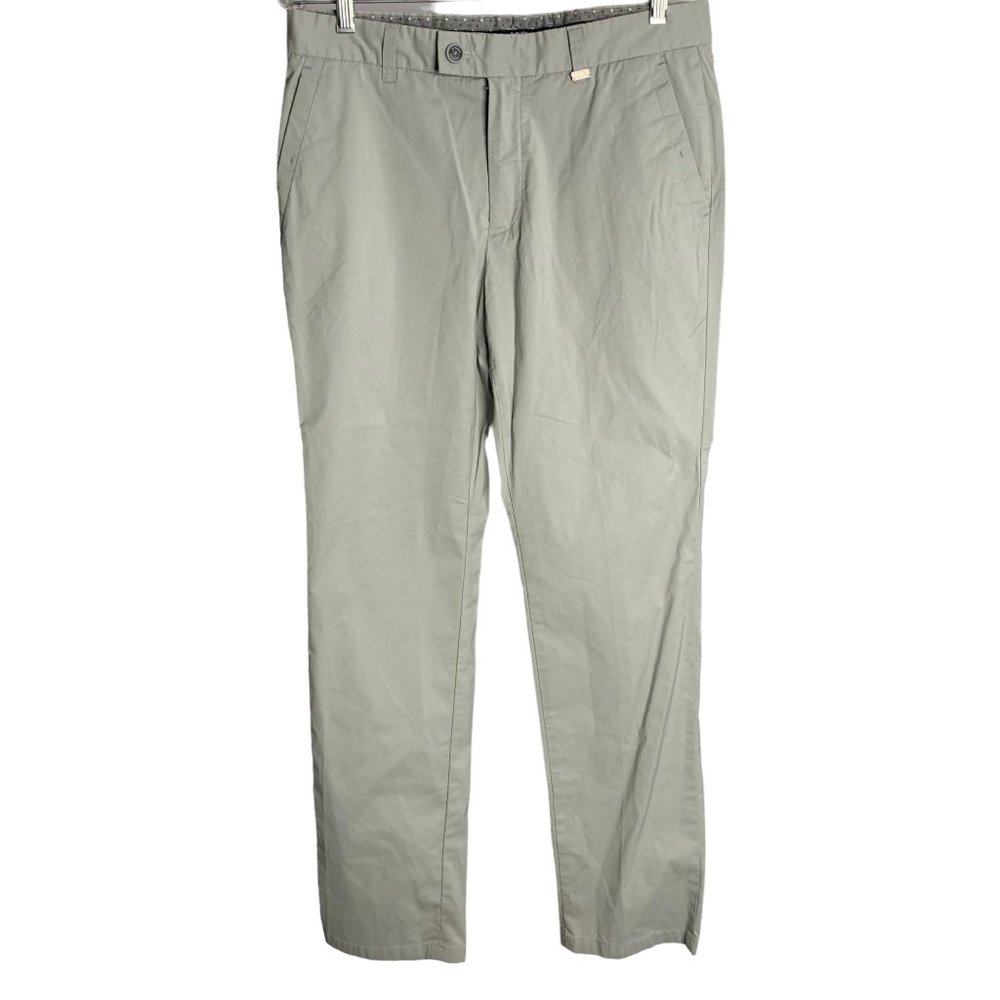 Cutter & Buck Athletic Golf Pants 32 Grey Pockets Mid Rise Stretch Flat Front